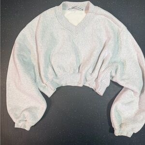 Alexander Wang Light Gray V-Neck sweatshirt